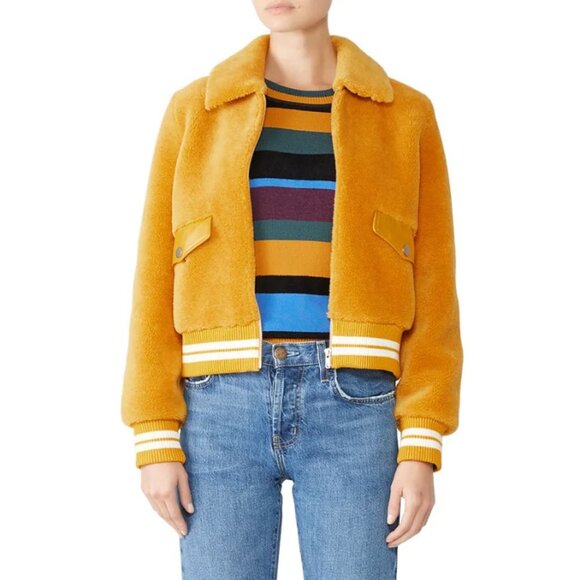 Samantha Sipos Mango Shearling Bomber size XL - Picture 1 of 10